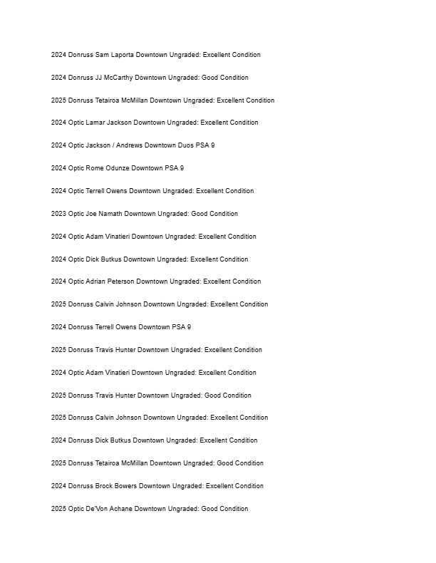 2026 Guaranteed Downtown! Football Edition Series E