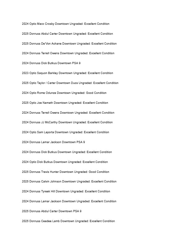 2026 Guaranteed Downtown! Football Edition Series E