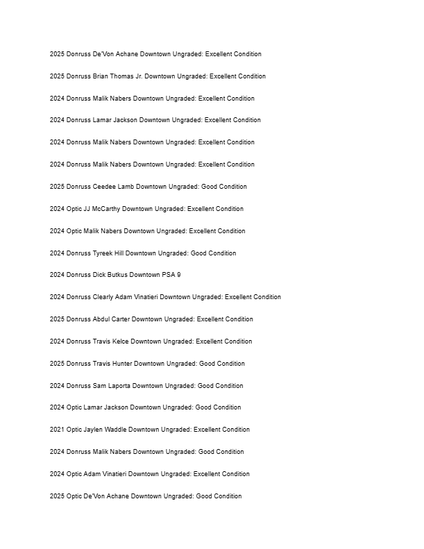 2026 Guaranteed Downtown! Football Edition Series E