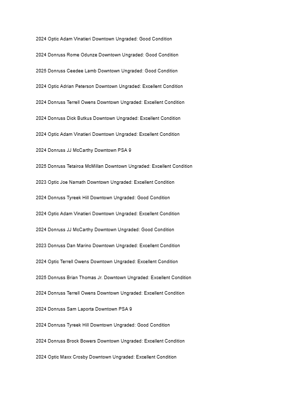 2026 Guaranteed Downtown! Football Edition Series E