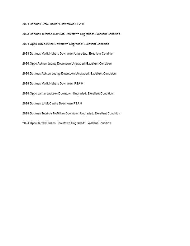 2026 Guaranteed Downtown! Football Edition Series E