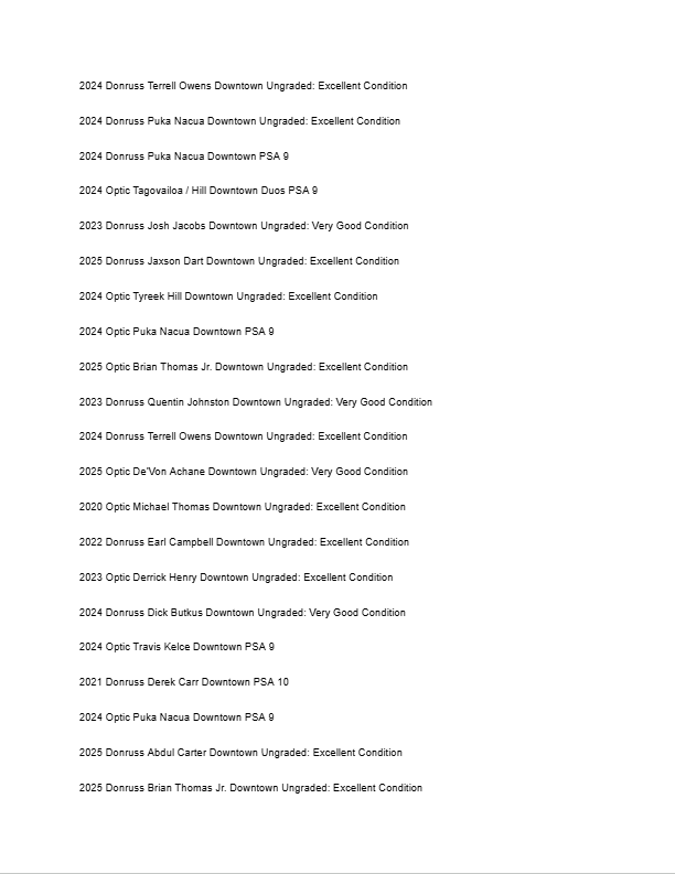 2026 Guaranteed Downtown! Football Edition Series F