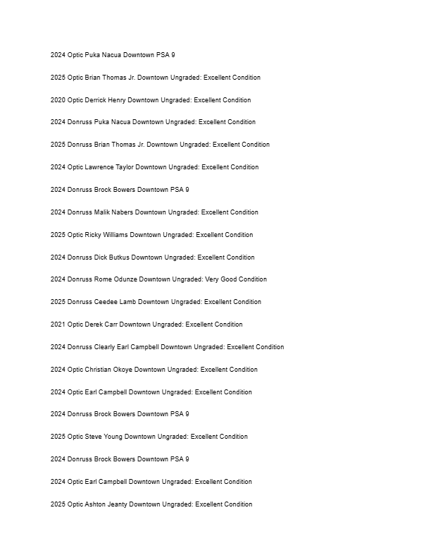 2026 Guaranteed Downtown! Football Edition Series F