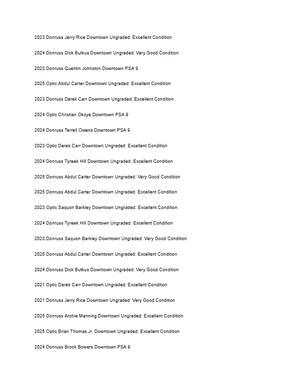 2026 Guaranteed Downtown! Football Edition Series F