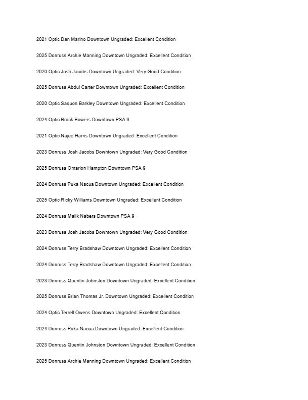 2026 Guaranteed Downtown! Football Edition Series F
