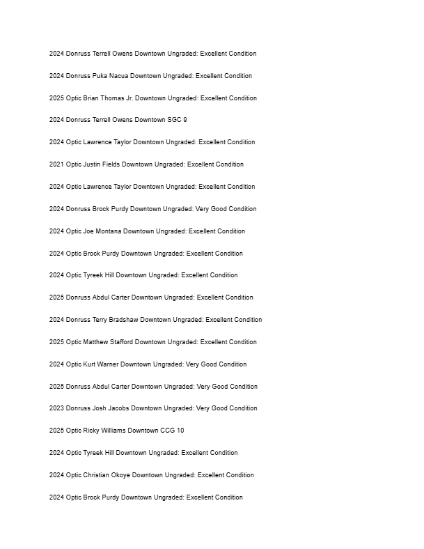 2026 Guaranteed Downtown! Football Edition Series F