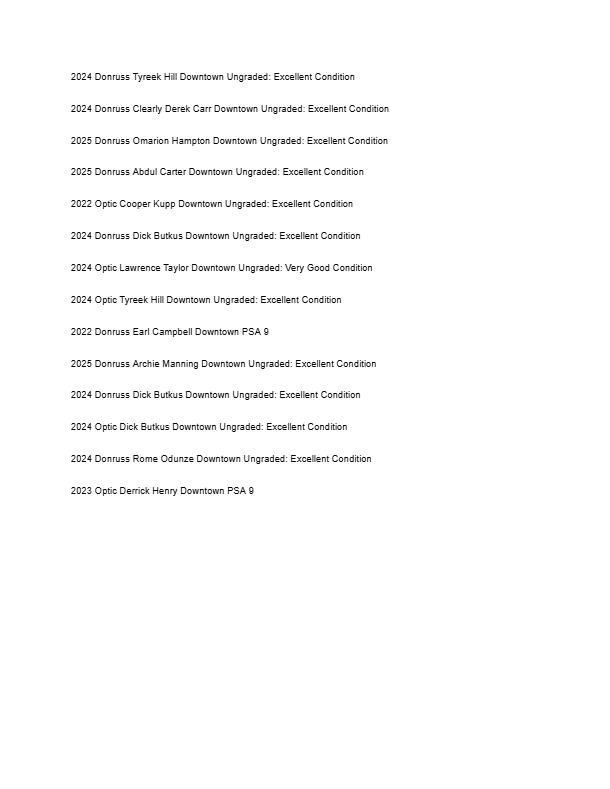 2026 Guaranteed Downtown! Football Edition Series F