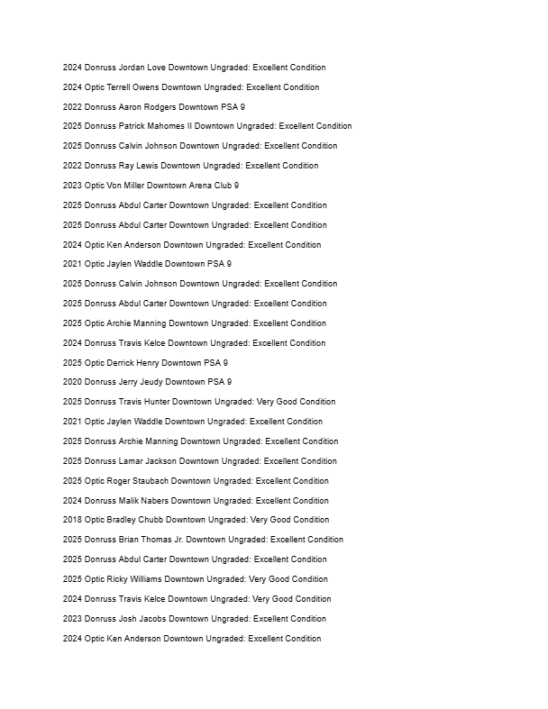 2026 Guaranteed Downtown! Football Edition Series G