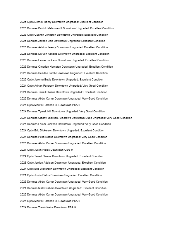 2026 Guaranteed Downtown! Football Edition Series H