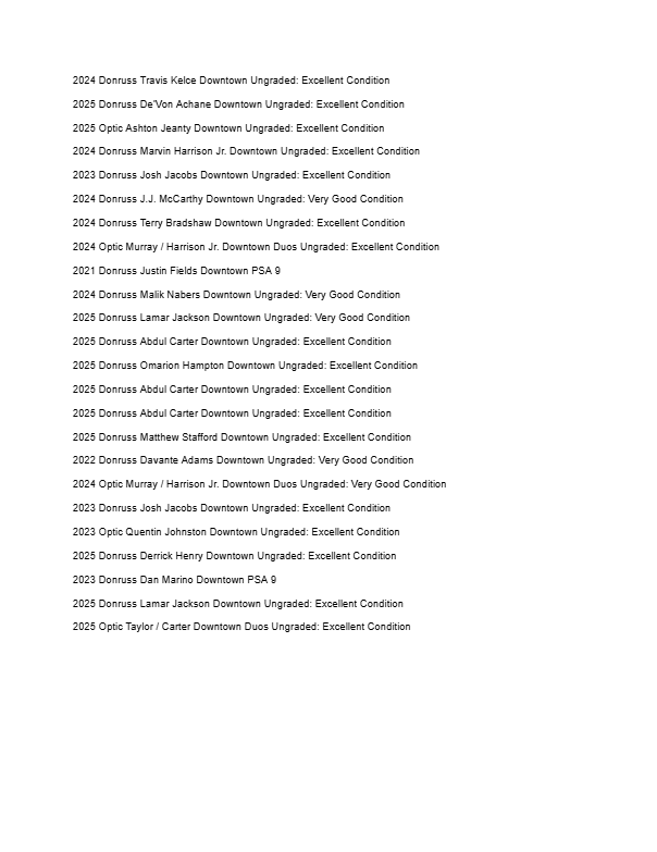 2026 Guaranteed Downtown! Football Edition Series H