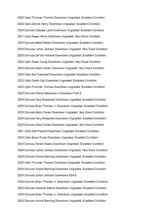 2026 Guaranteed Downtown! Football Edition Series K