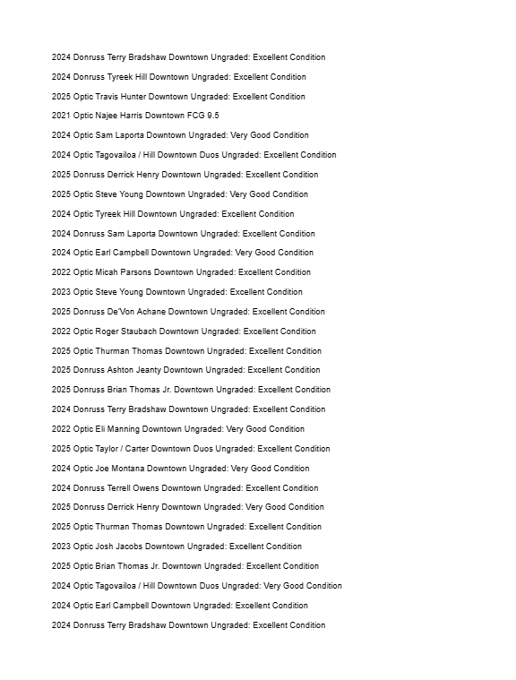 2026 Guaranteed Downtown! Football Edition Series K