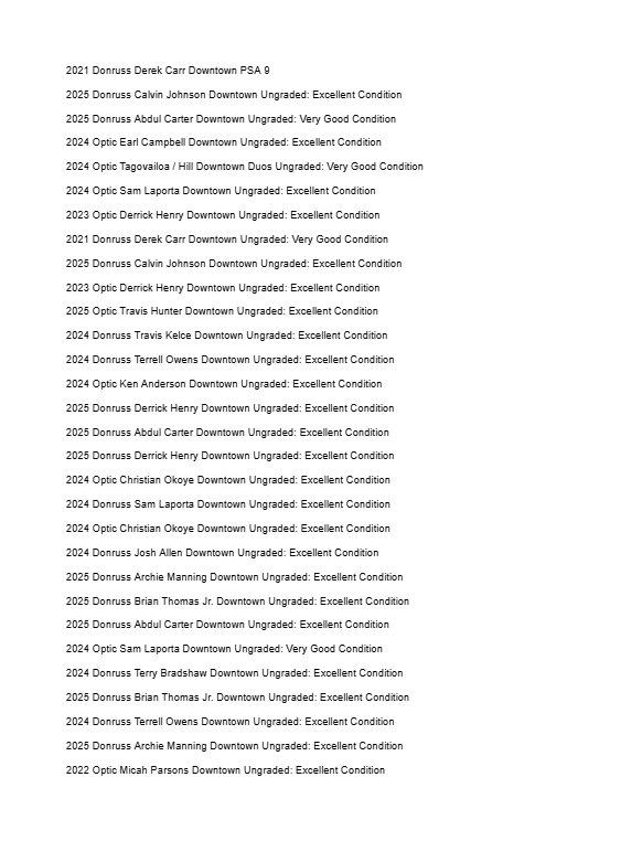 2026 Guaranteed Downtown! Football Edition Series K