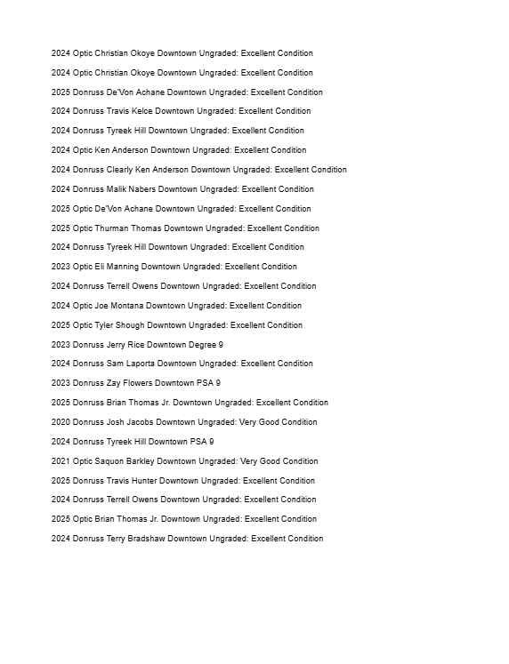 2026 Guaranteed Downtown! Football Edition Series K