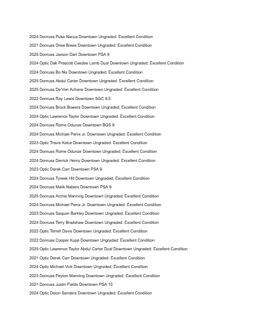 2026 Guaranteed Downtown! Football Edition Series A