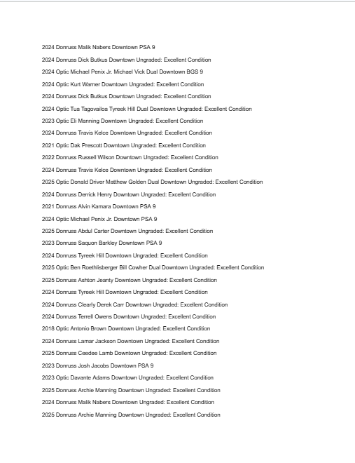 2026 Guaranteed Downtown! Football Edition Series A