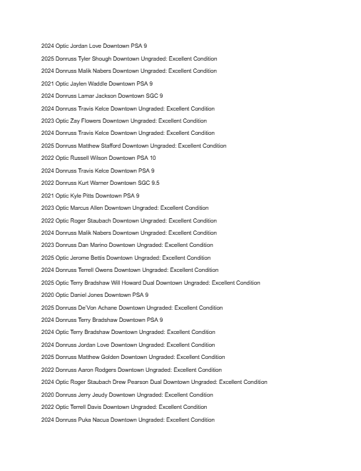2026 Guaranteed Downtown! Football Edition Series A