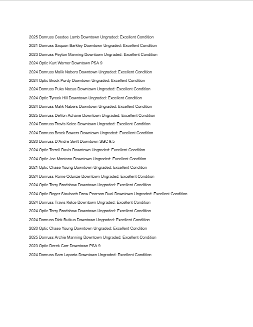 2026 Guaranteed Downtown! Football Edition Series B