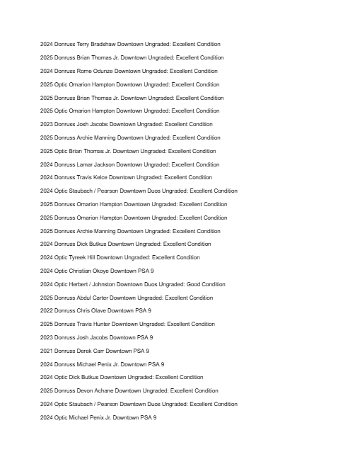 2026 Guaranteed Downtown! Football Edition Series C