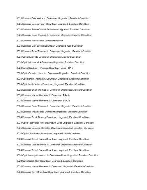 2026 Guaranteed Downtown! Football Edition Series C