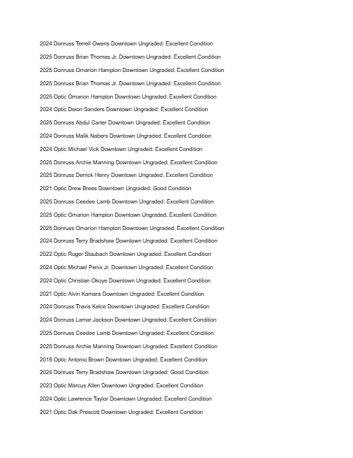 2026 Guaranteed Downtown! Football Edition Series C