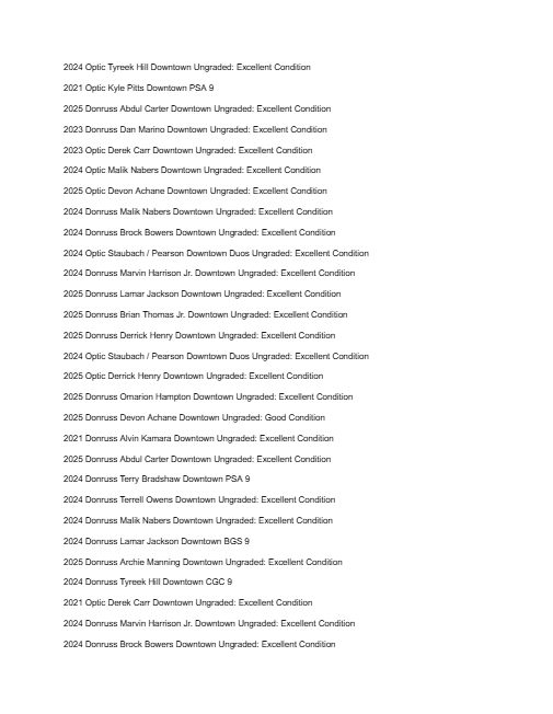 2026 Guaranteed Downtown! Football Edition Series C