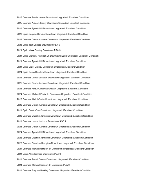 2026 Guaranteed Downtown! Football Edition Series C