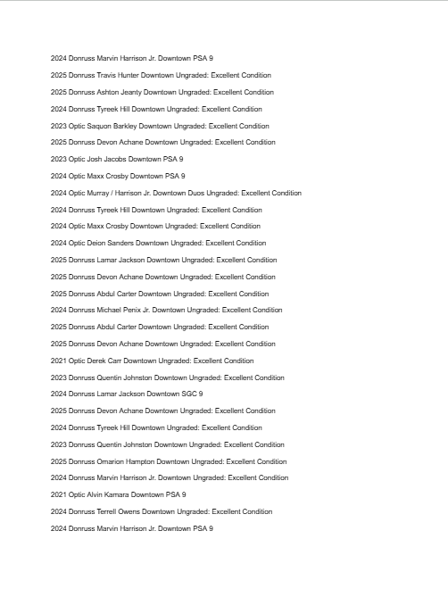 2026 Guaranteed Downtown! Football Edition Series C