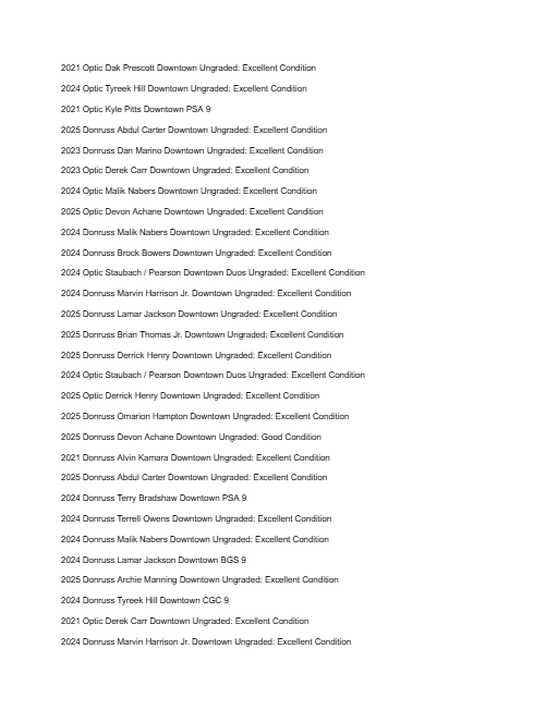 2026 Guaranteed Downtown! Football Edition Series C