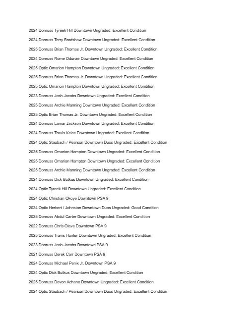 2026 Guaranteed Downtown! Football Edition Series C